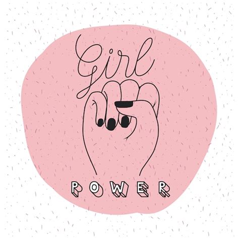 Premium Vector Girl Power Emblem