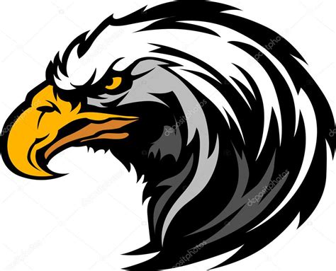 Graphic Head Of An Eagle Mascot Vector Illustration Stock Vector Image