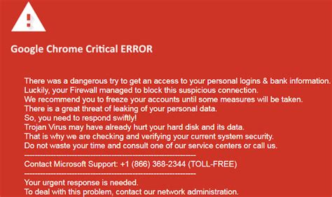 Fix Google Chrome Critical Error Red Screen Technipages