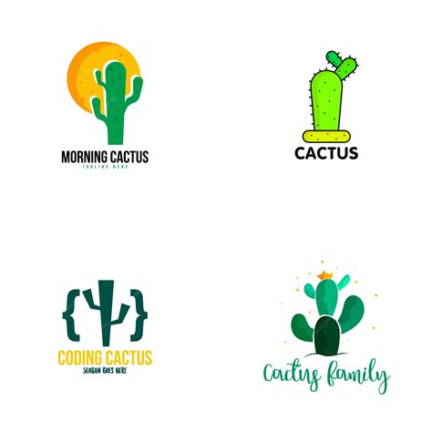 Premium Vector Cactus Logo Set