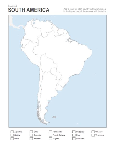 Genius Printable South American Map Wade Website