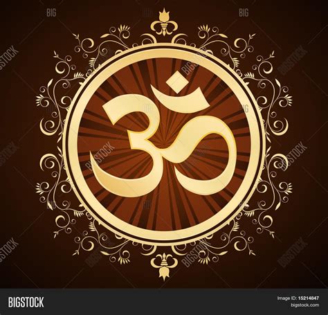 Golden Om Symbol Vector And Photo Free Trial Bigstock