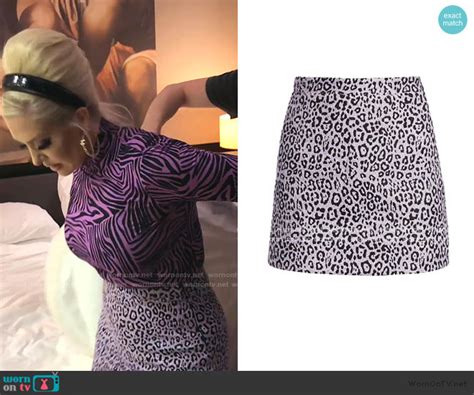 Wornontv Erikas Purple Zebra Print Top And Lilac Leopard Skirt On The