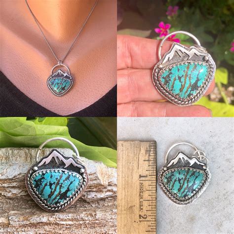Turquoise Mountain Necklace Opal Necklace For Women White Etsy In