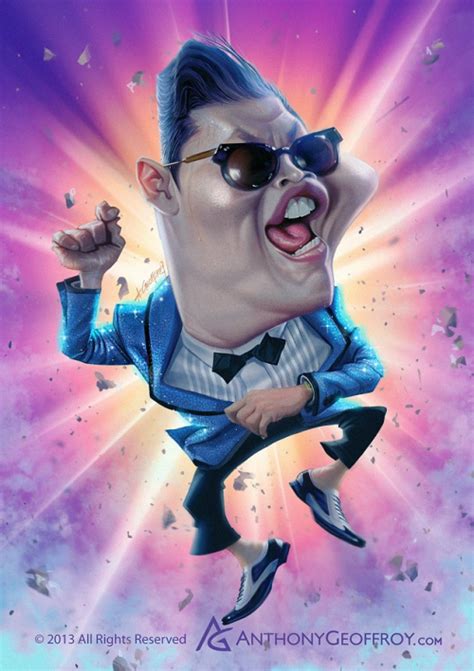 Psy Artist Anthony Geoffroy Website Funny Caricatures Celebrity