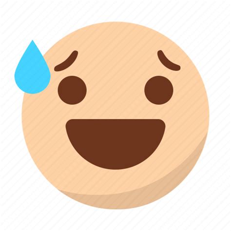 Awkward Drop Emoji Emoticon Face Happy Smile Icon Download On