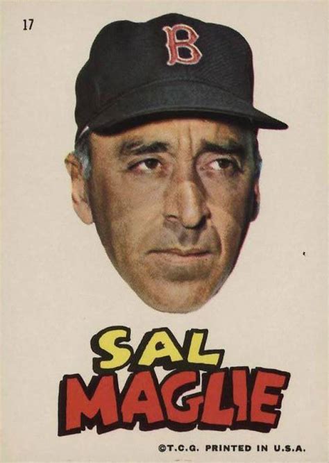 1967 Topps Red Sox Stickers Sal Maglie 17 Baseball Vcp Price Guide