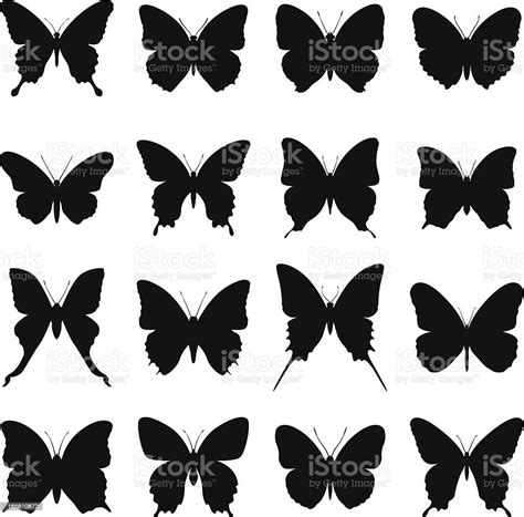 Silhouettes De Papillons Vecteurs Libres De Droits Et Plus Dimages