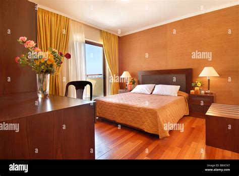 Luxury Hotel Bedroom Stock Photo Alamy