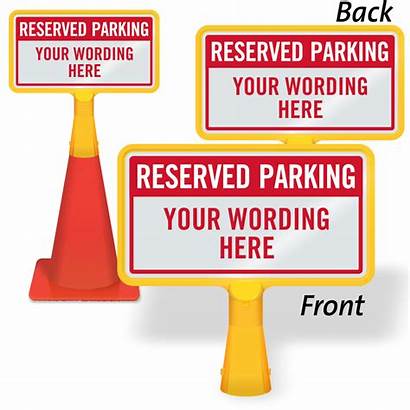 Parking Reserved Signs Lot Clipart Cone Cones