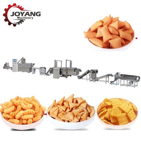 Slanty Chips Pellet Snacks Making Machine Salanty Processing Line China Fried Pellet Making