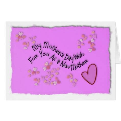 My Mothers Day Wish For You As A New Mother Card Zazzle Mother Card Mother Day Wishes