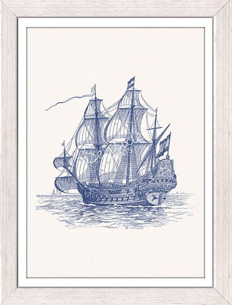 old ship poster the great old ship in blue sea by seasideprints 12 00 ship poster america