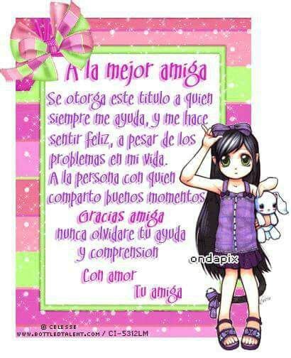 Descubre en estas cartas de amistad para un amigo, una amiga o un compañero de clase mensajes especiales e inspiradores. A la mejor amiga | Textos de amistad, Frases para amigas especiales, Amigo