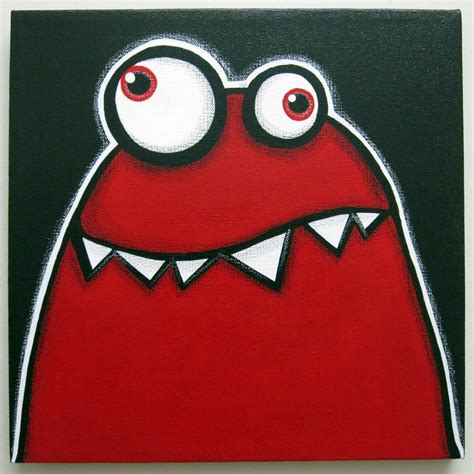 A WEEk OF MOnSTeRs MONDAY Part Of A Series 12x12 Original Acrylic