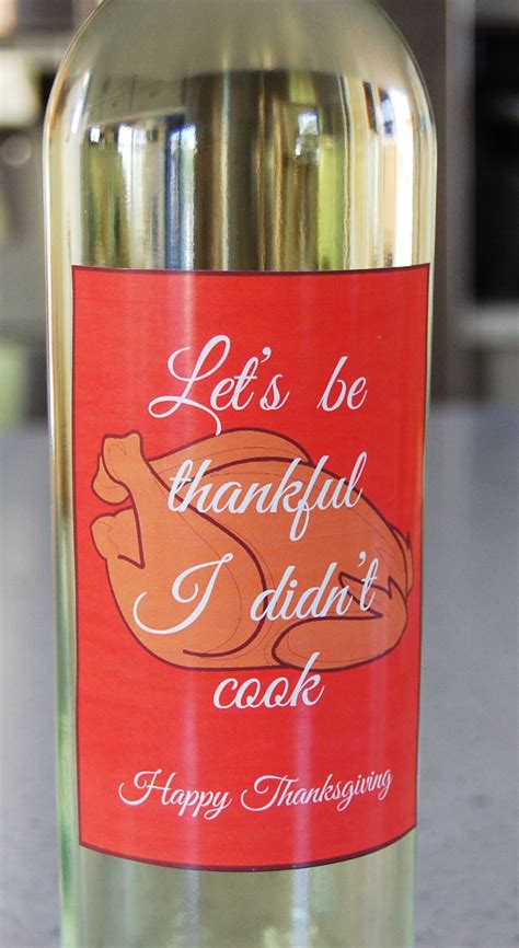 instant download thanksgiving wine label turkey wine label hostess t funny thanksgiving