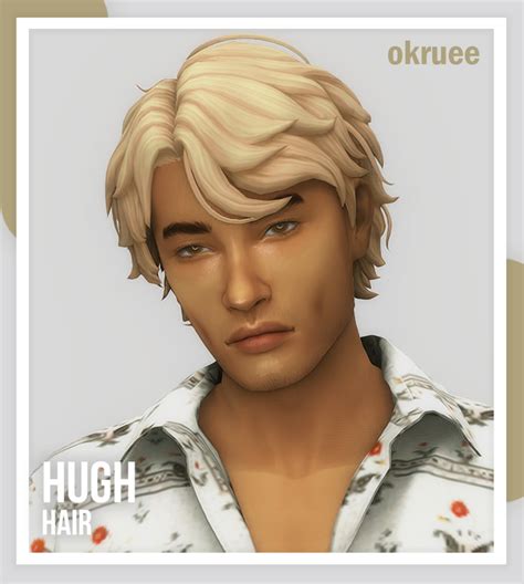 Hugh Hair Okruee On Patreon In 2021 Sims Sims 4 Maxis Match Vrogue