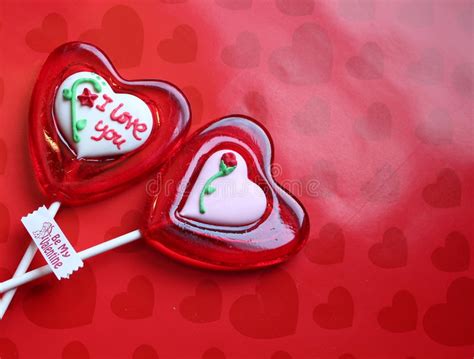 I Love You Valentine S Sugar Lollipops Stock Image Image Of True