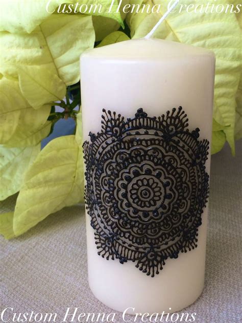 Henna Candle By Custom Henna Creations Mandala Henna Design Henna