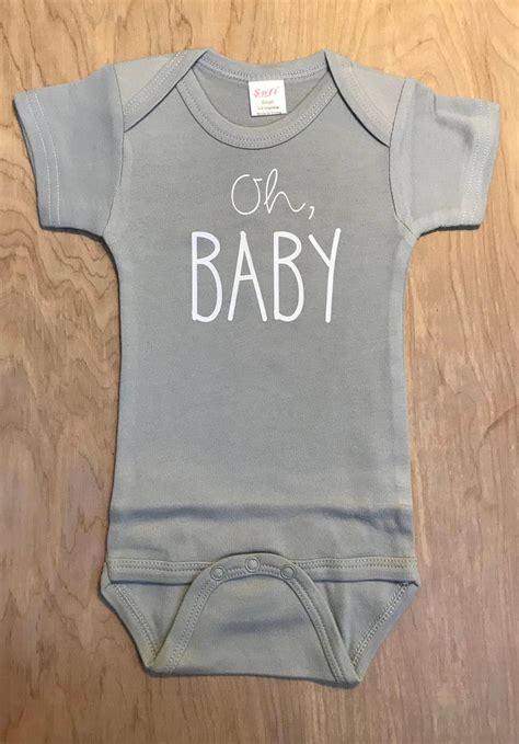 Oh Baby Onesie Gerber Onesie Baby Announcement Pregnancy Etsy