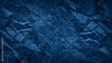 Blue Stone Background Toned Rock Texture Close Up Dark Blue Grunge