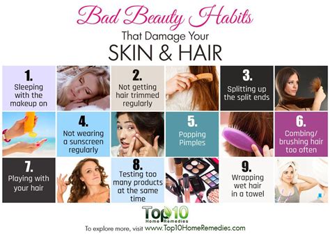 10 Bad Beauty Habits That Damage Your Skin And Hair Top