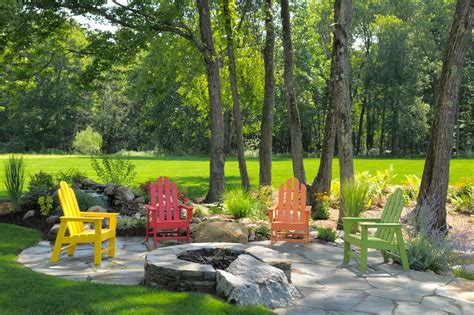 Even the best chair for fire pit will just become regular outdoor furniture without an actual fire pit. Chic polywood adirondack chairs in Exterior Rustic with ...