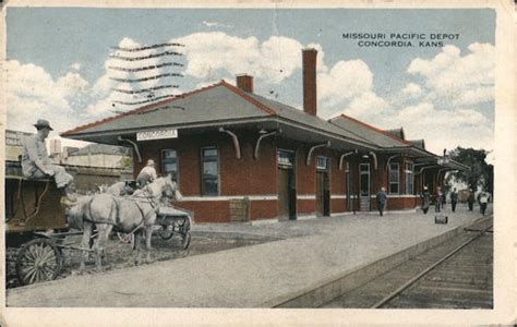 Missouri Pacific Depot Concordia Ks Postcard