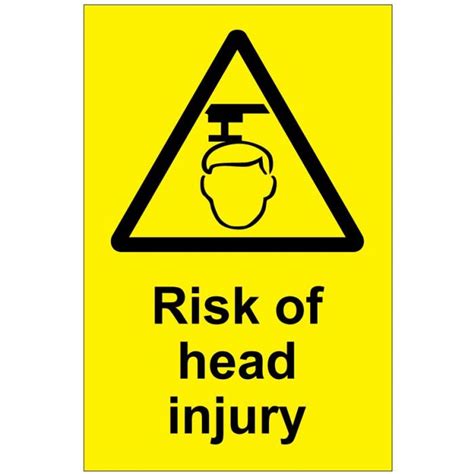 Risk Of Head Injury B Safety Sign