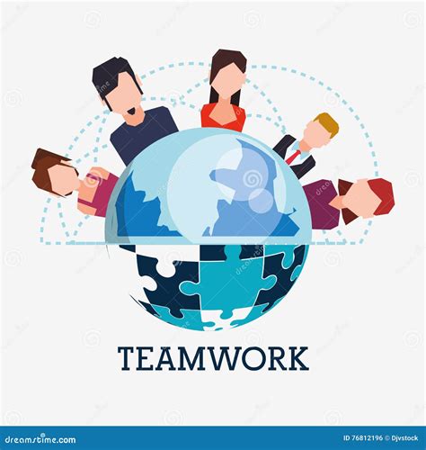 Avatar Teamwork Support Design Stock Vector Illustration Of Resources