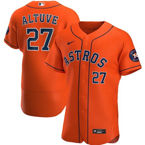 Mens Houston Astros Jose Altuve Nike Orange Alternate 2020 Authentic