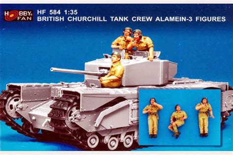 90mm Resin Figure Resin Model Hobbyfan 135 British Tank Crew Alamein