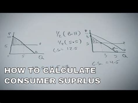 Recall that the consumer surplus is calculating the area between the demand curve and the price line for the below are two scenarios that illustrate how changes in price can affect consumers' surplus. How to Calculate Consumer Surplus - YouTube