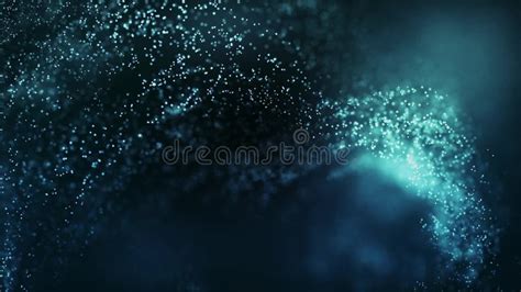 Deep Blue Abstract Particles Defocused Bokeh Seamless Loop Stock Video