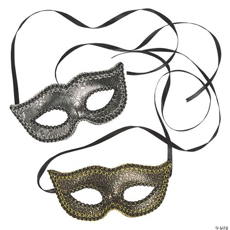 Black Gold And Silver Masquerade Masks Oriental Trading