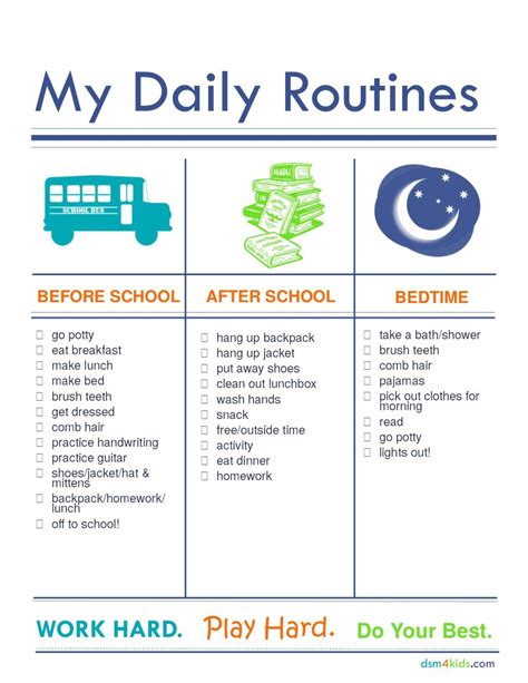 Back To School Establishing Morning And Evening Routines 4 Kids