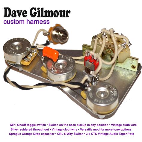 This kit was easy to install and the quality is beyond my expectations! Dave Gilmour Deluxe Pre-Wired Stratocaster Wiring Kit With Recessed Mini Toggle | eBay