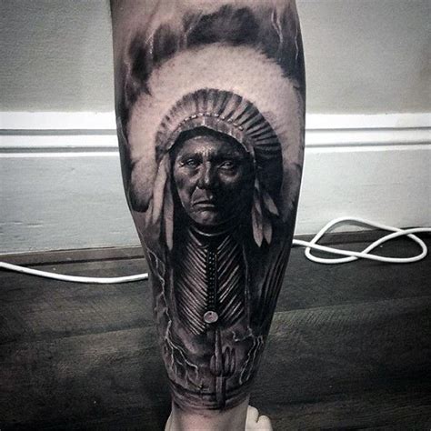 Mens Forearms Grim Loooking Native American Tattoo Tribal Bear Tattoo