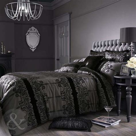 Durable powder coated black metal is the star of this collection, including a bed frame and headboard. Kylie Minogue Astoria Black Silver LUXURY Velvet Cotton Duvet Cover Bedding Set in Bedding Sets ...