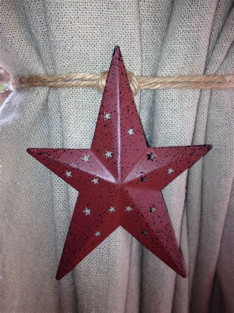 Star Curtain Pull Backs By Swiftrivercreations On Etsy 1150 Curtain