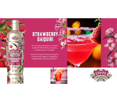 Strawberry Daiquiri 'Ready to drink' Cocktail 70 cl - Celebrating TASTE