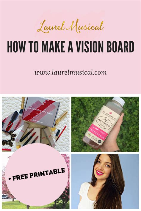 How To Make A Vision Board Free Printable Laurel Musical Making A
