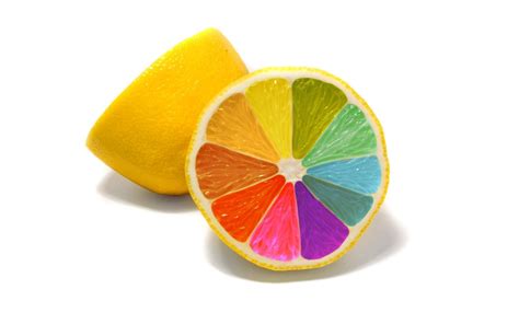 Colorful Food Simple Background Minimalism Lemons Hd