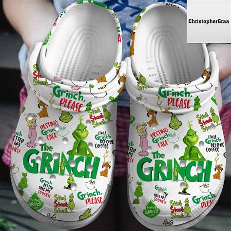 The Grinch Clogs Grinch Summer Crocs Grinch Clogs For Women Etsy