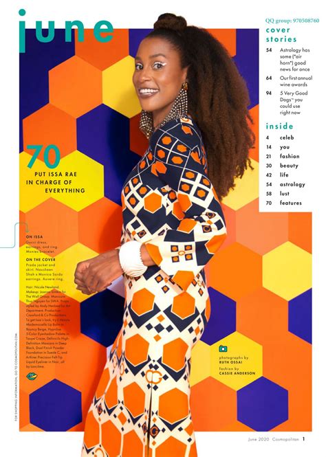 Issa Rae Cosmopolitan Magazine Usa June 2020 Issue Celebmafia