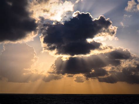 Free Images Sea Ocean Horizon Cloud Sun Sunrise Sunset