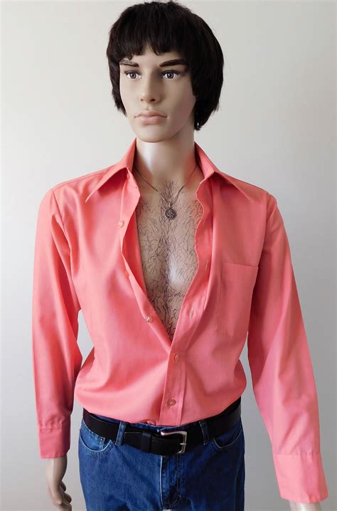 Vintage 1970s Mens Butterfly Collar Disco Dress Shirt By Etsy