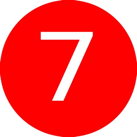 Number 7 Red Background Clip Art At Vector Clip Art Online
