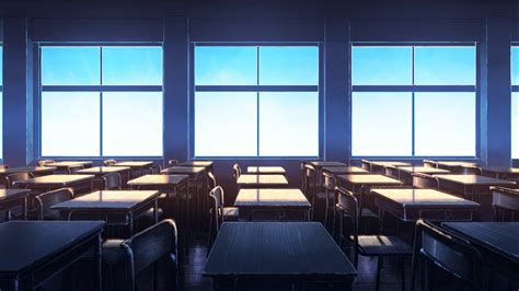 Classroom Clear Sky Anime Art Hd Wallpapers Desktop And Mobile Images And Photos