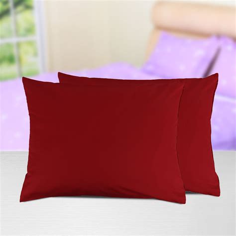 Piccocasa 2 Pack Egyptian Cotton Pillowcases With Zipper Red Queen 20